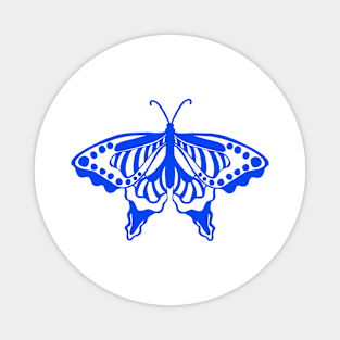 Blue Butterfly Lines Magnet